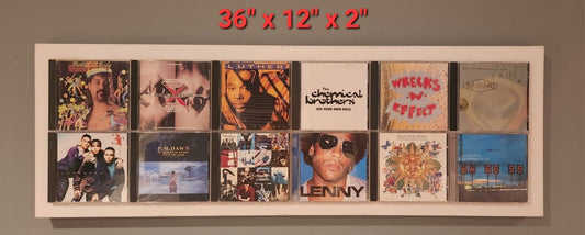 Hip Hop & Rock CD Wall Art Vol. 1 36" x 12" x 2"