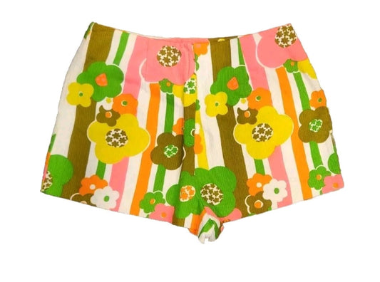 Original 1960s Vintage Patty Woodward Flower Shorts Size 4/6