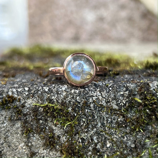 Labradorite Ring Rose Gold