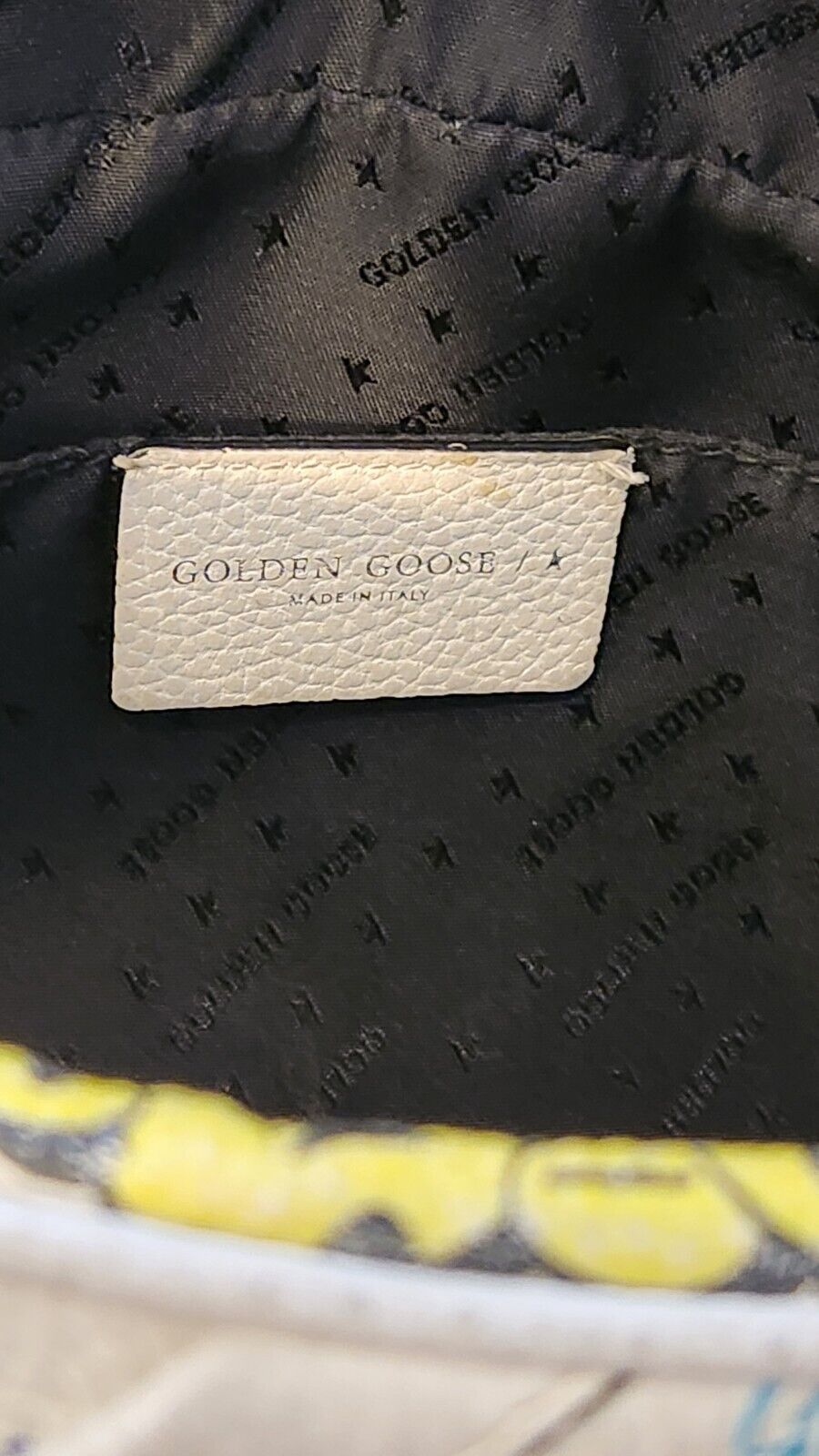Rare Limited  Edition Golden Goose Star Bag-Graffiti Print & Black Glitter Star