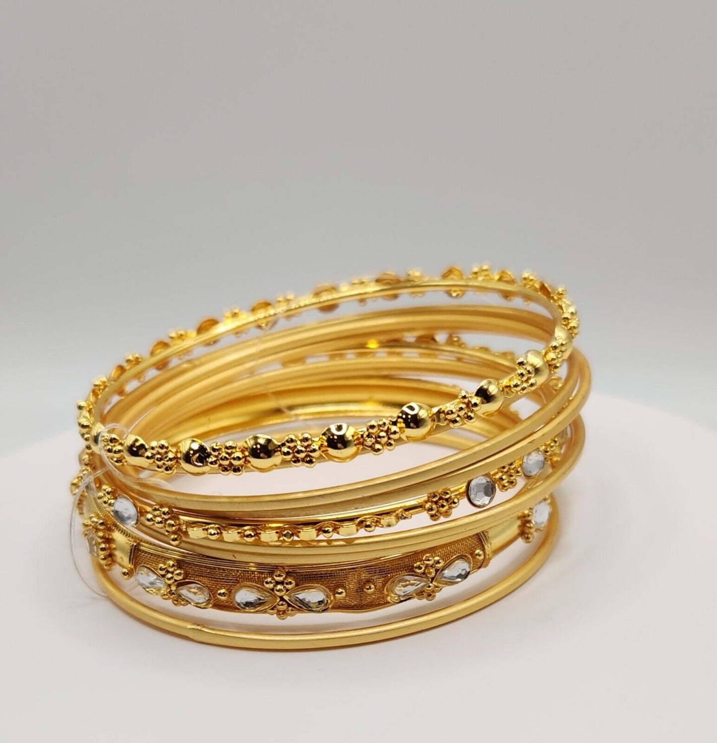 Set of 6 Gold Bangle Bracelets